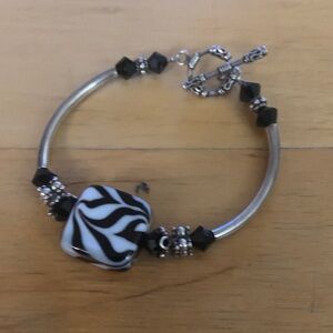 Elegant Black and White Bracelet